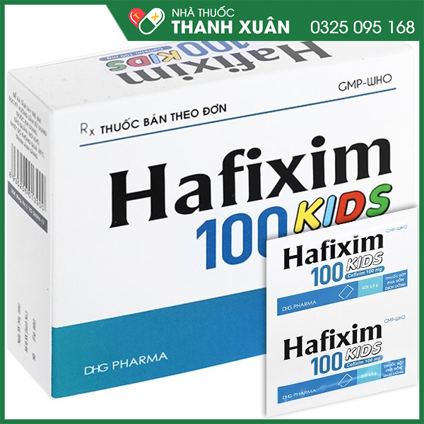 Hafixim 100 kids bột pha hỗn dịch trị nhiễm khuẩn